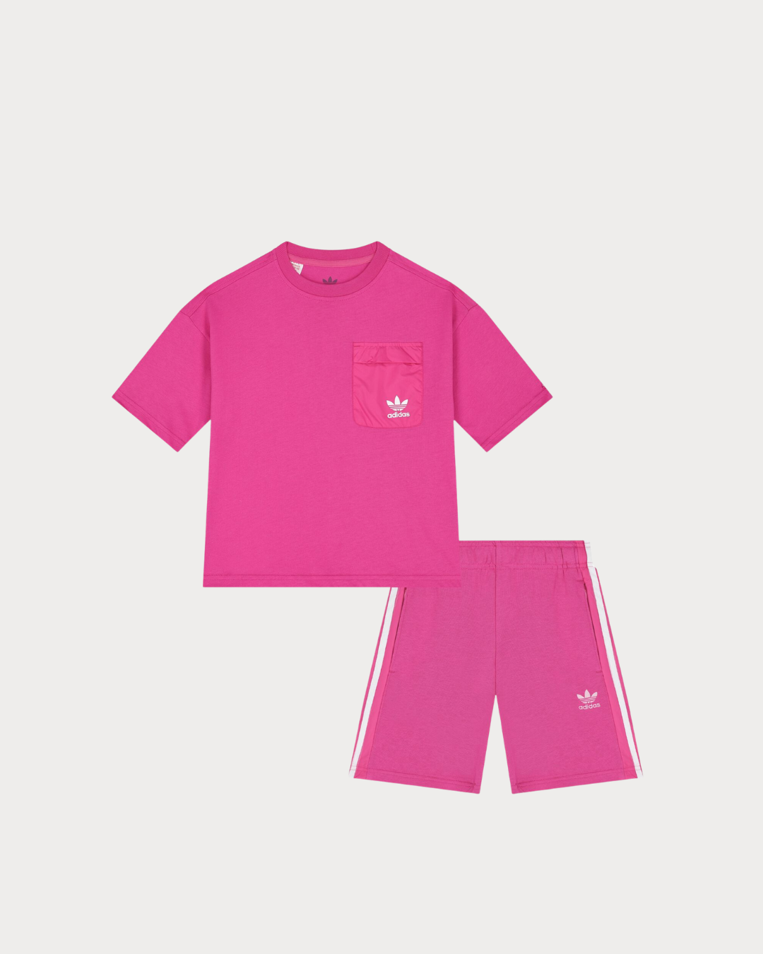 Kids adidas Adicolor Shorts Tee Set - Semi Lucid Fuchsia IX9996