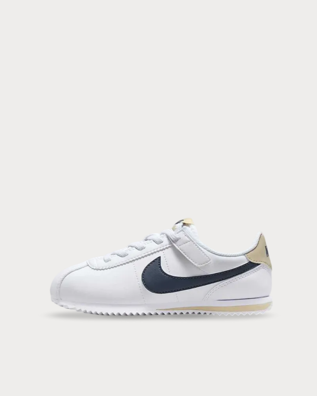 Kids Nike Cortez EasyOn - White/Desert Khaki/Thunder Blue