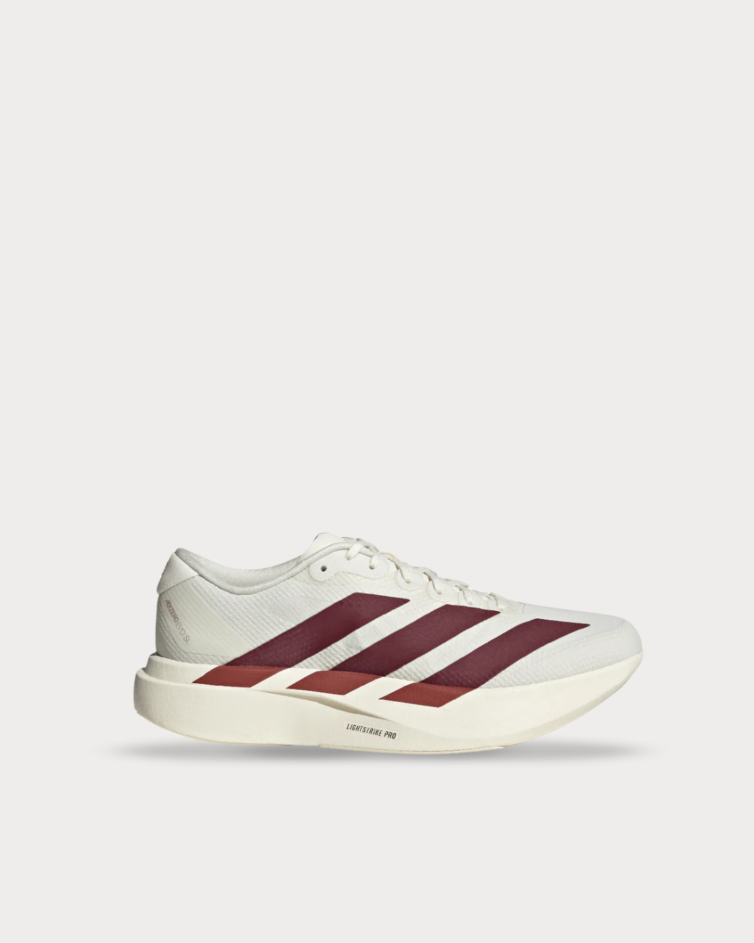 adidas Adizero EVO SL Woven - Off White / Maroon / Mystery Red