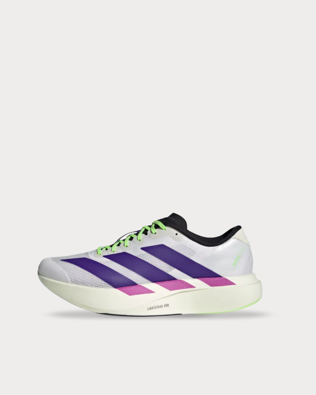 Adizero EVO SL - Cloud White / Collegiate Purple / Lime Burst