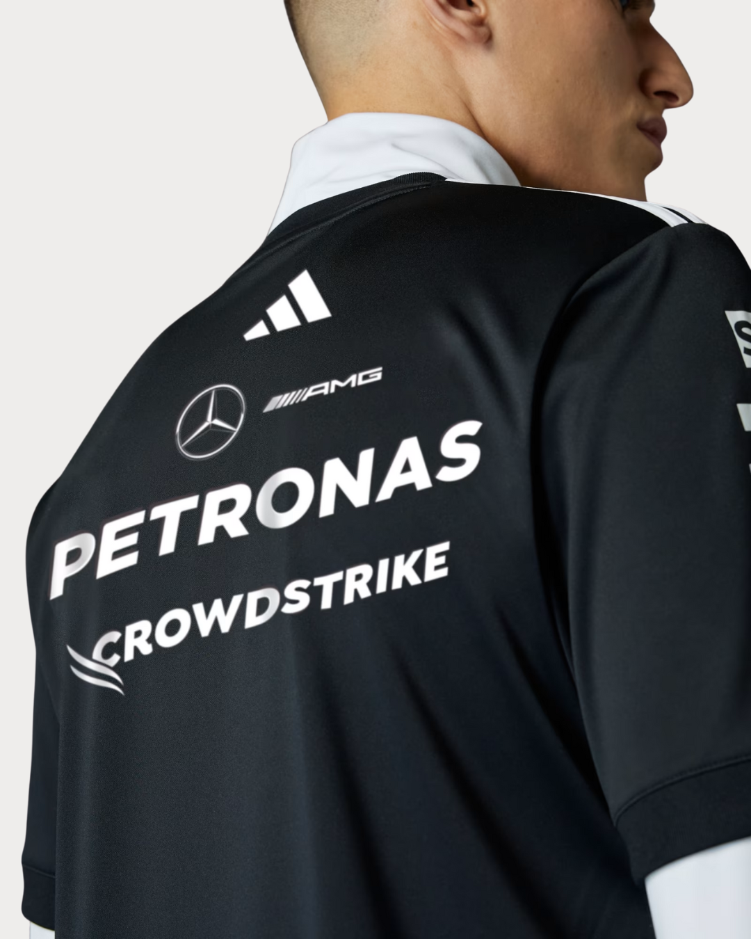 adidas MERCEDES - AMG PETRONAS FORMULA ONE TEAM DRIVER JERSEY -   Black / White