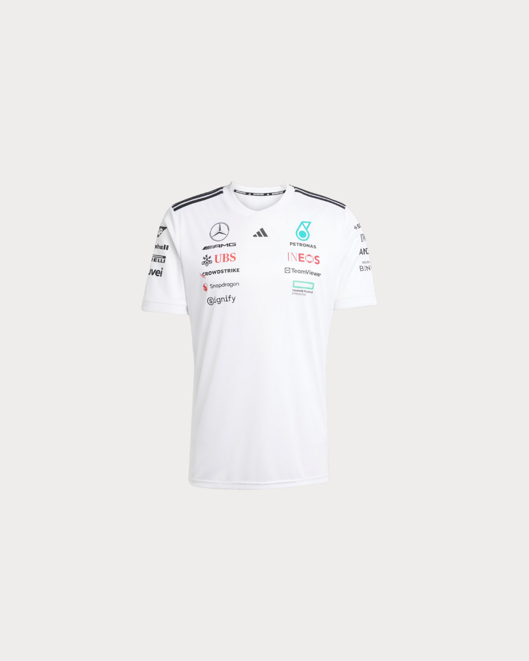 adidas Mercedes - AMG PETRONAS FORMULA ONE TEAM DRIVER JERSEY  -White / Black