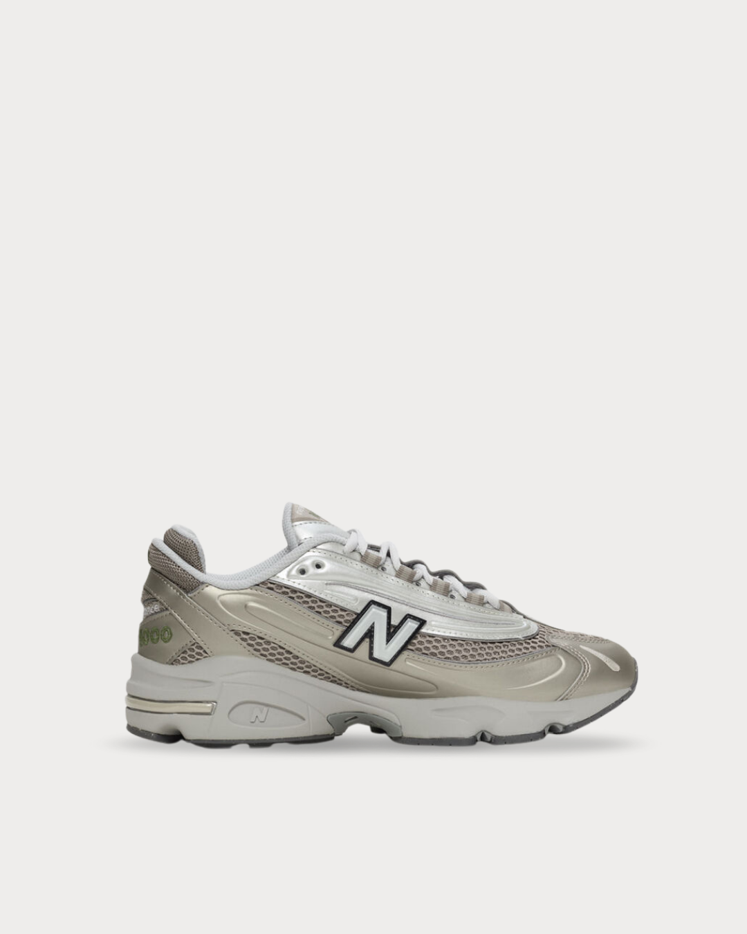 New Balance 1000 - Arid Stone / Light Silver Metallic / Dark Alpine Green