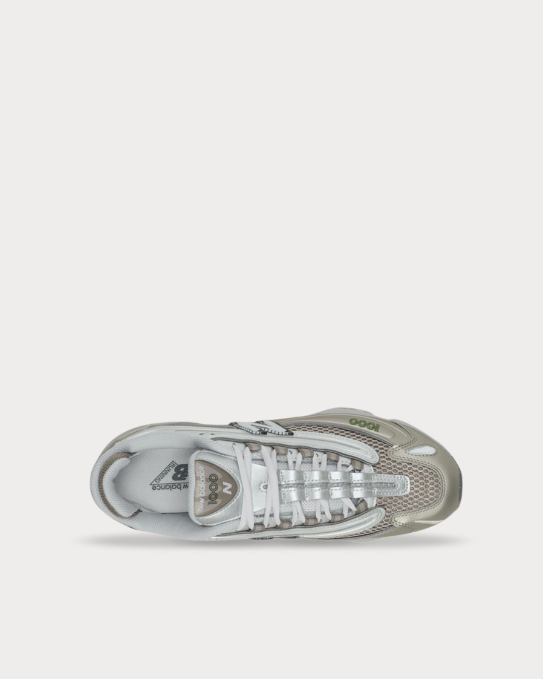 New Balance 1000 - Arid Stone / Light Silver Metallic / Dark Alpine Green