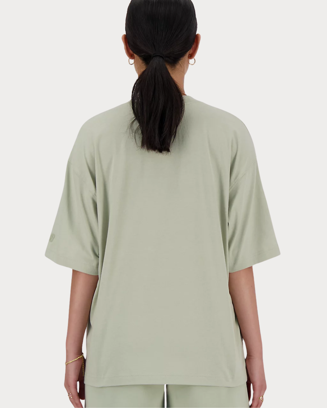 WMNS New Balance Hyper Density Jersey Oversized T-Shirt - OLIVINE