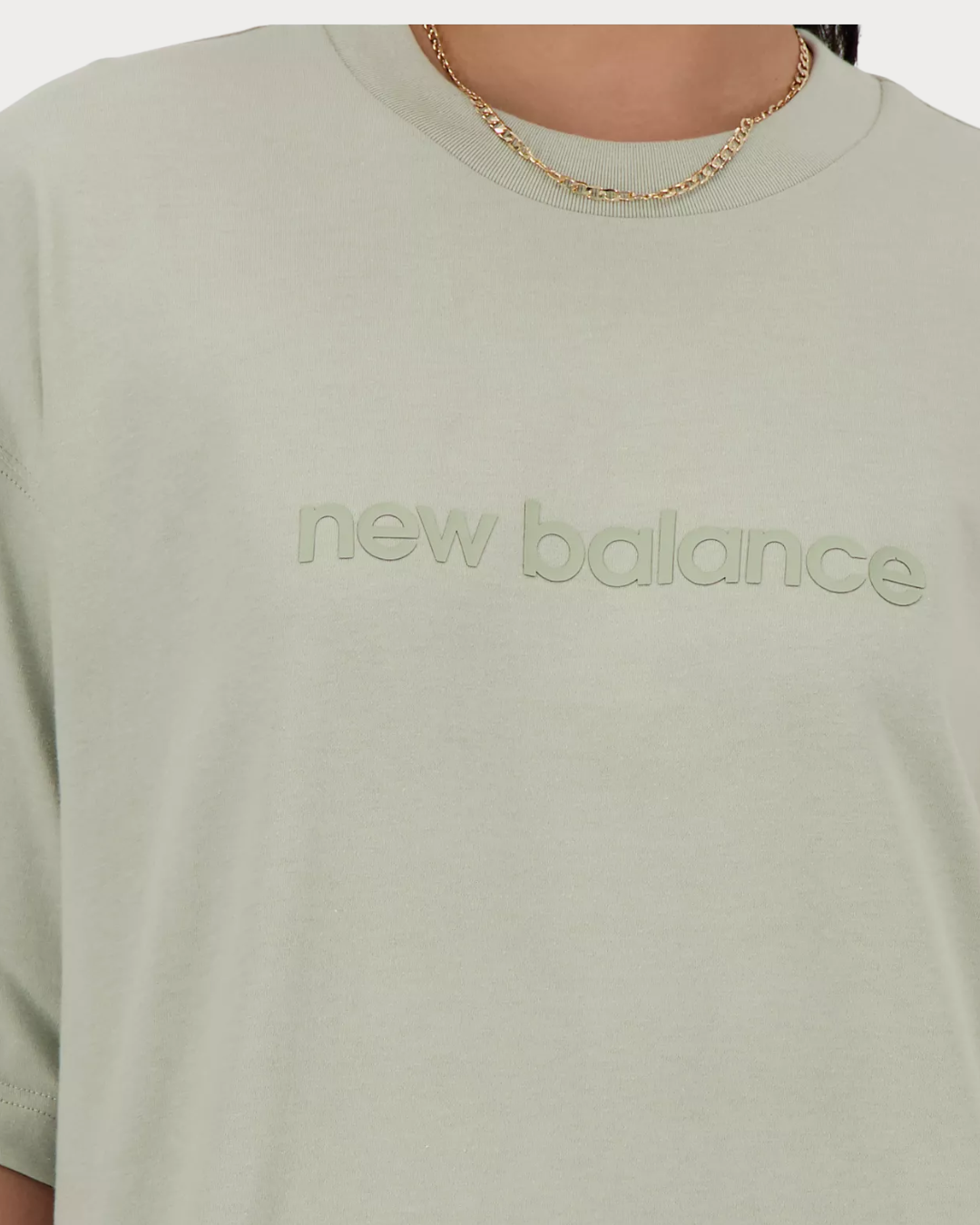 WMNS New Balance Hyper Density Jersey Oversized T-Shirt - OLIVINE